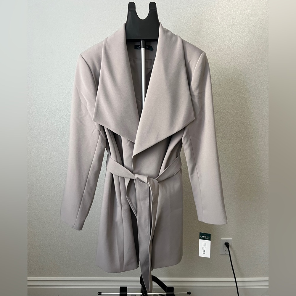 NWT Ralph Lauren Women's Taupe Trench Coat